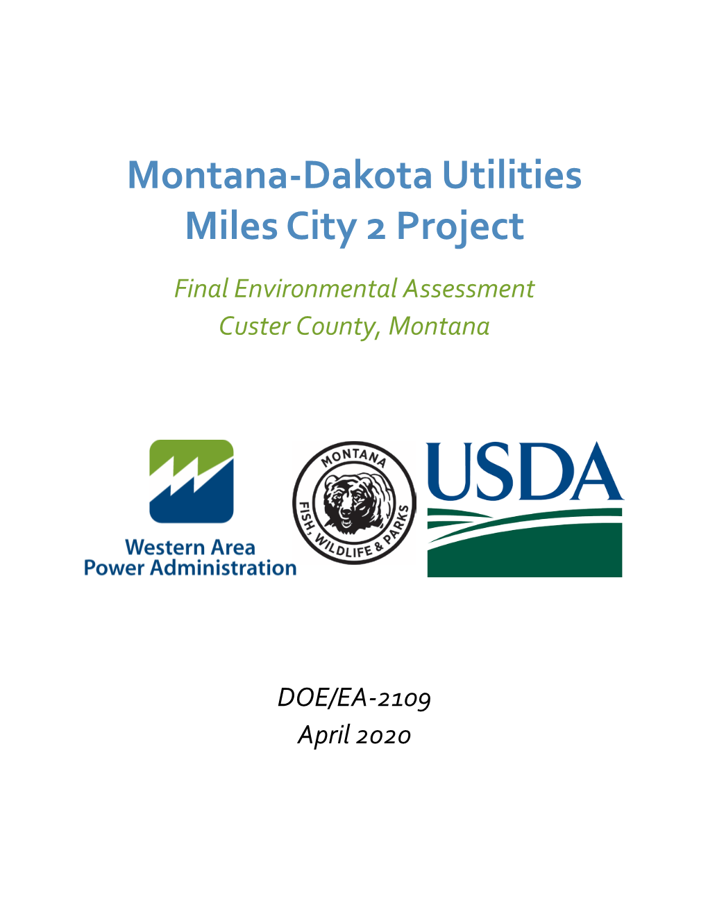 Montana-Dakota Utilities Miles City 2 Project