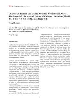Charter 08 Framer Liu Xiaobo Awarded Nobel Peace Prize