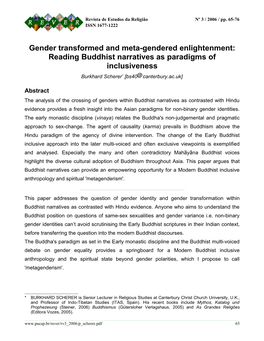 Reading Buddhist Narratives As Paradigms of Inclusiveness Burkhard Scherer* [Bs40 Canterbury.Ac.Uk]