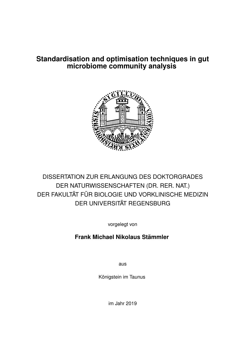 Standardisation and Optimisation Techniques in Gut Microbiome Community Analysis