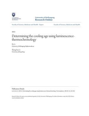 Determining the Cooling Age Using Luminescence-Thermochronology