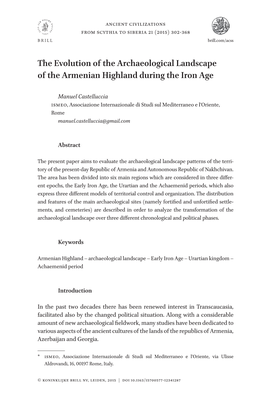 The Evolution of the Archaeological Landscape of the Armenian Highland During the Iron Age