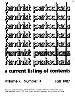A Current Listing of Contents