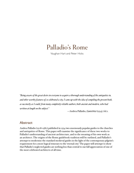 Palladio's Rome