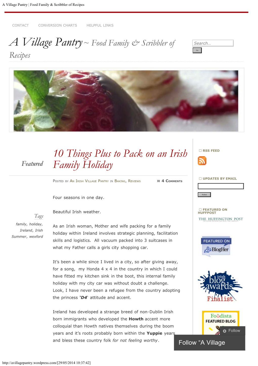 A Village Pantry~ Food Family & Scribbler Of