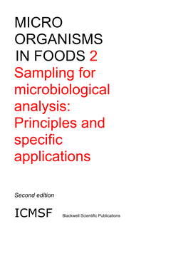 Sampling for Microbiological Analysis: Principles and Specific Applications