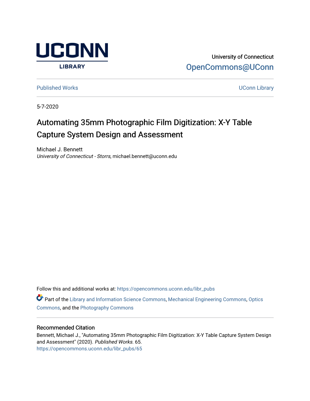 Automating 35Mm Photographic Film Digitization: X-Y Table Capture System Design and Assessment