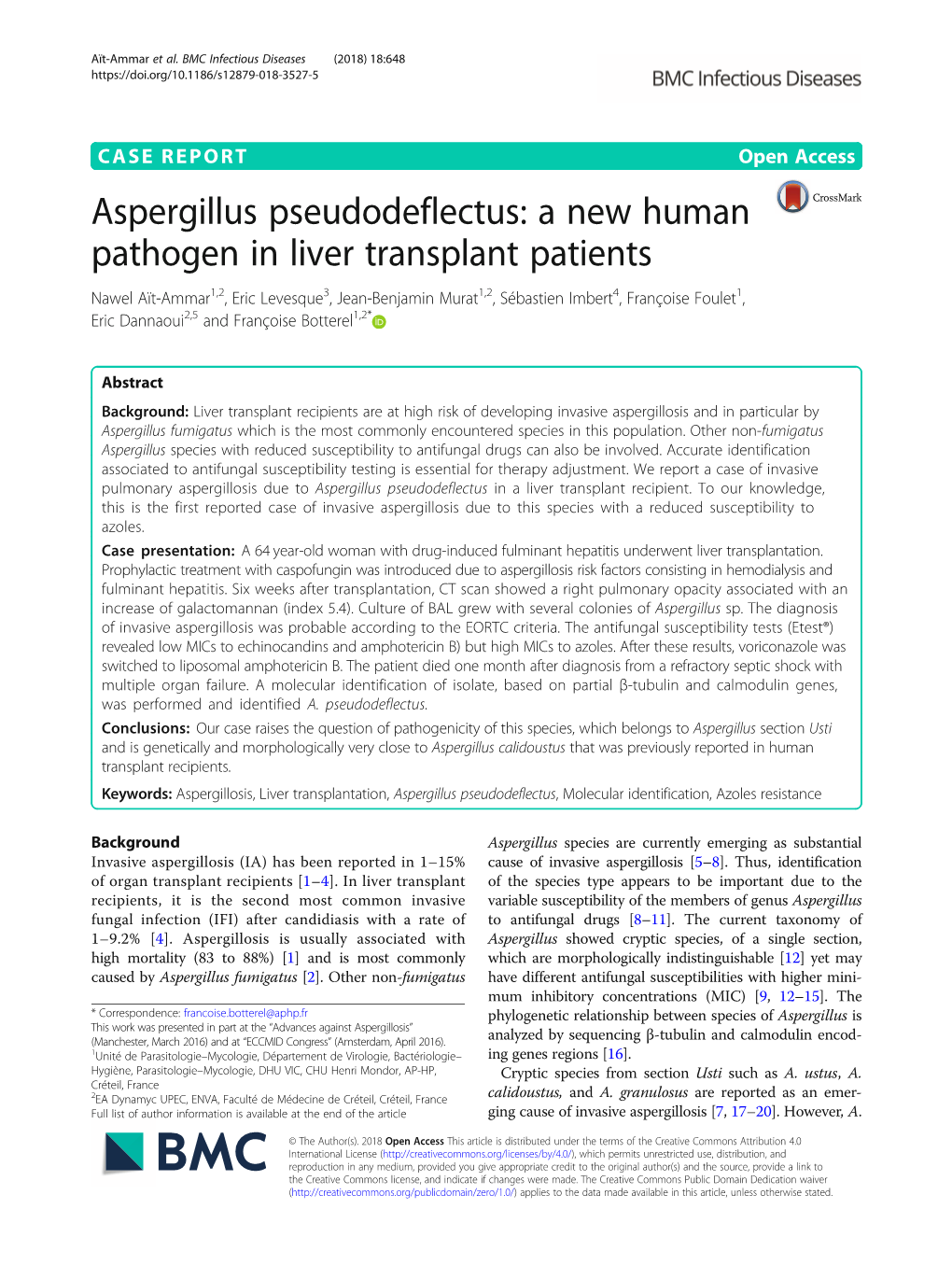 Aspergillus Pseudodeflectus