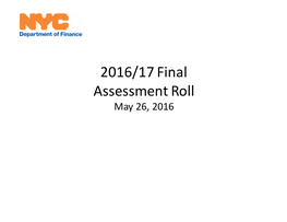 2016/2017 Final Assessment Roll