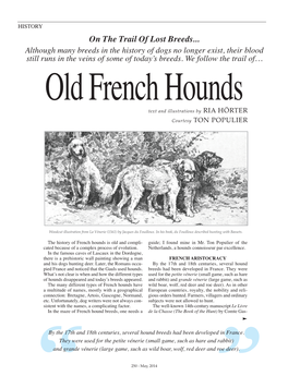Old French Hounds Text and Illustrations by RIA HÖRTER Courtesy TON POPULIER