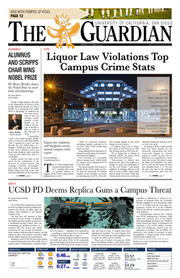 Liquor Law Violations Top Campus Crime Stats