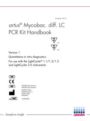 Artus Mycobac. Diff. LC PCR Kit Handbook 10/2015 2