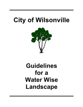 Guidelines for a Water Wise Landscape