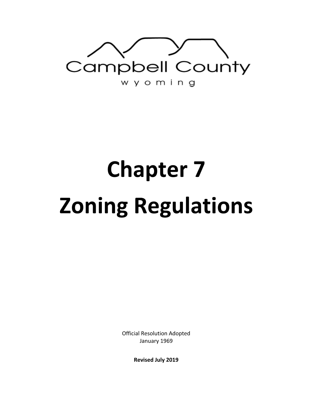 Chapter 7 Zoning Regulations