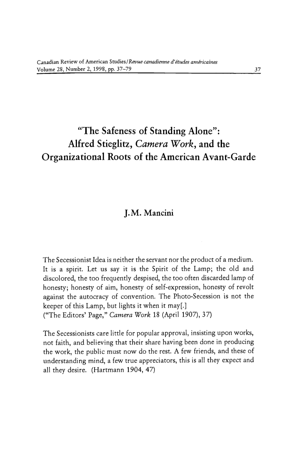 Alfred Stieglitz, Camera Work, and the Organizational Roots of The