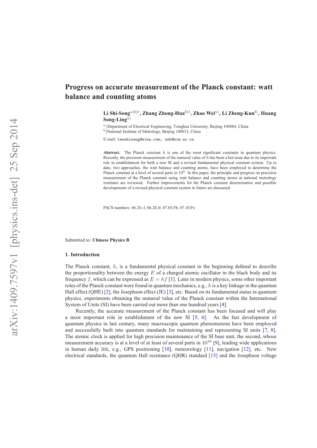 Progress on Accurate Measurement of the Planck Constant: Watt Balance