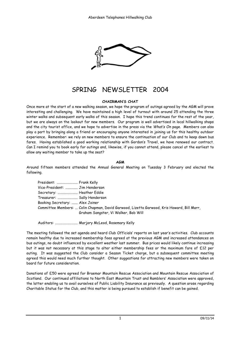 Newsletter Spring 2004