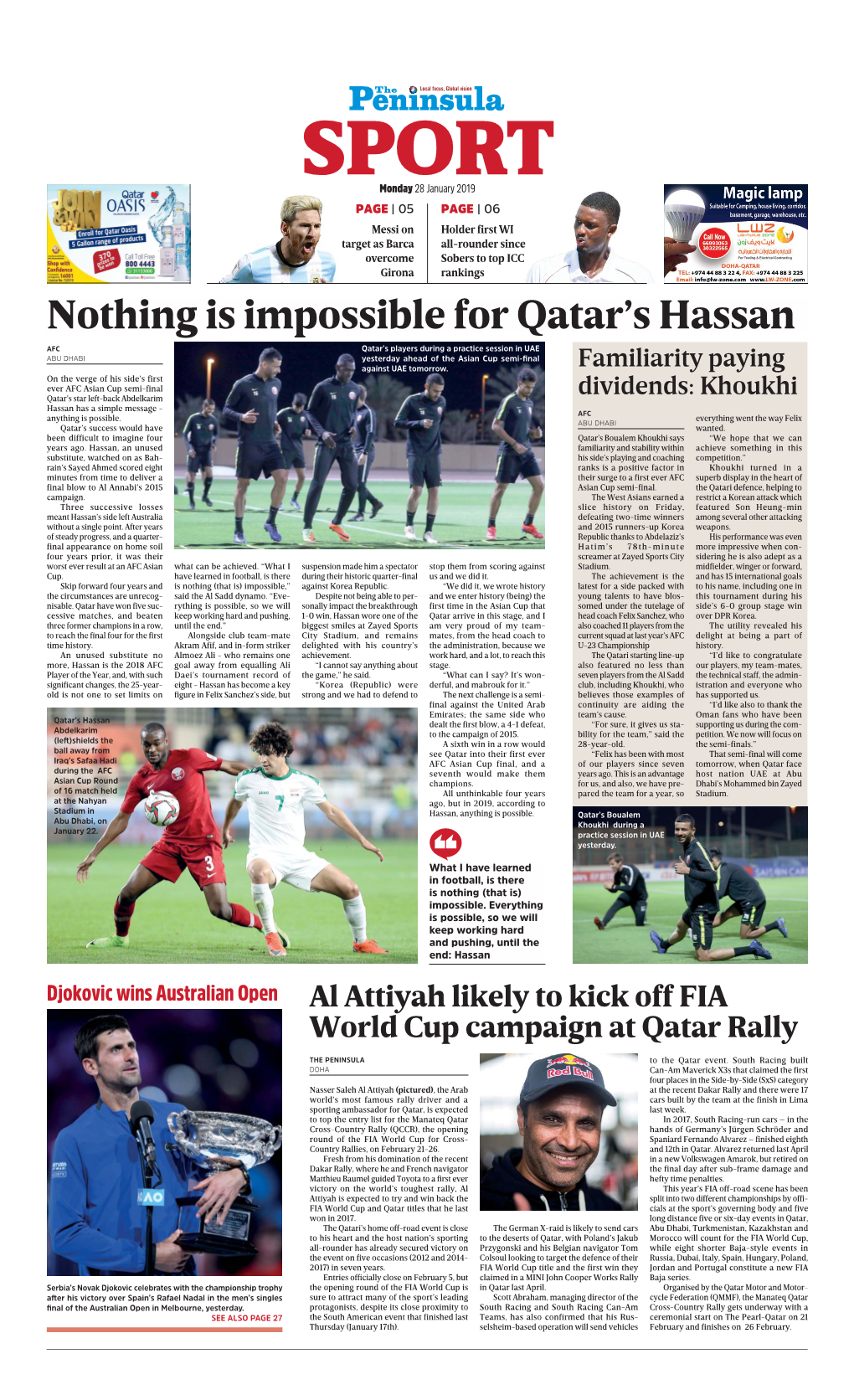 Nothing Is Impossible for Qatar's Hassan