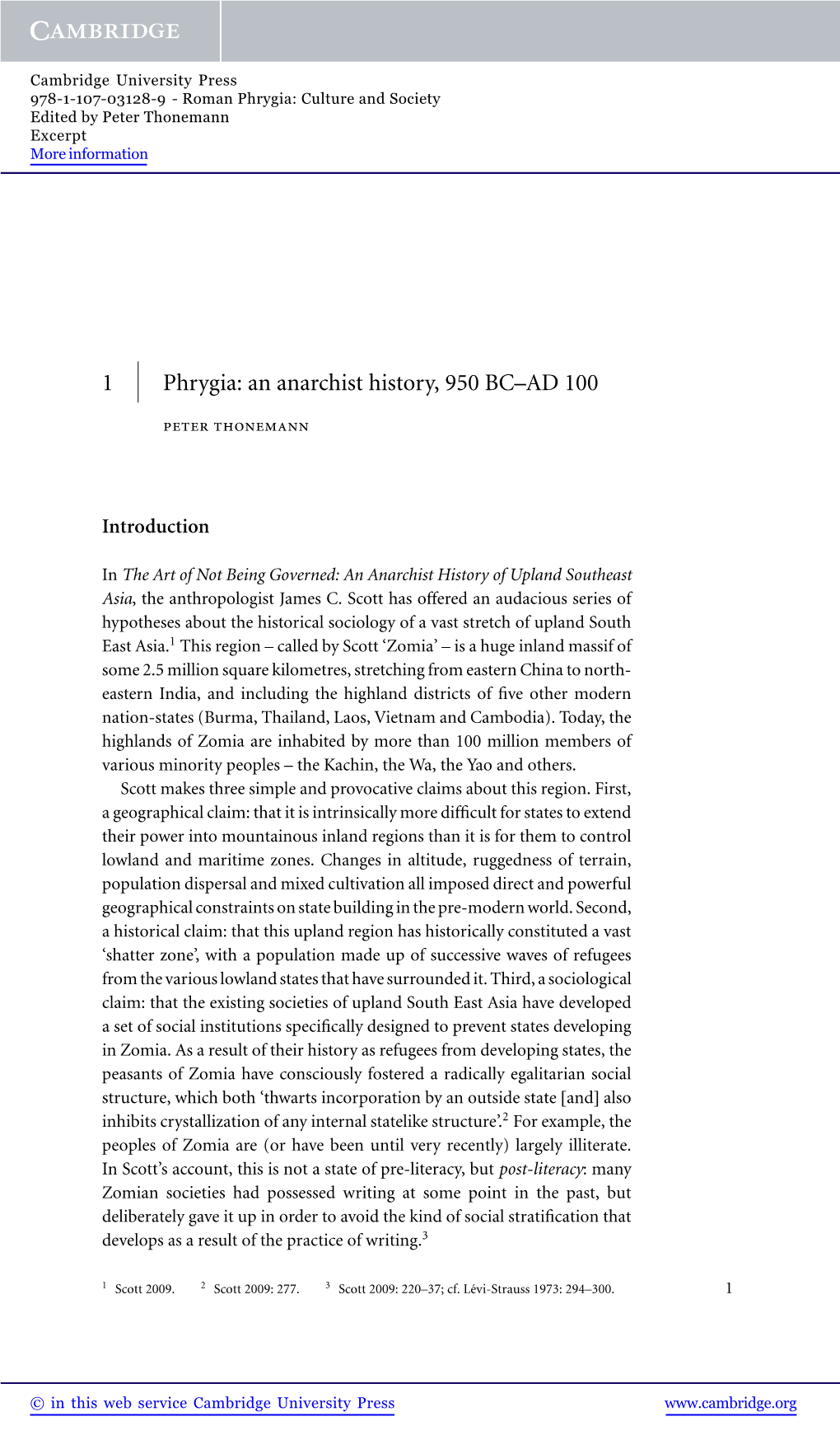 1 Phrygia: an Anarchist History, 950 BC–AD 100