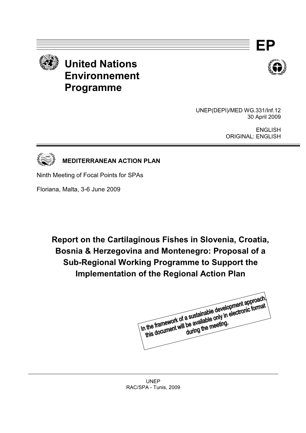 United Nations Environnement Programme