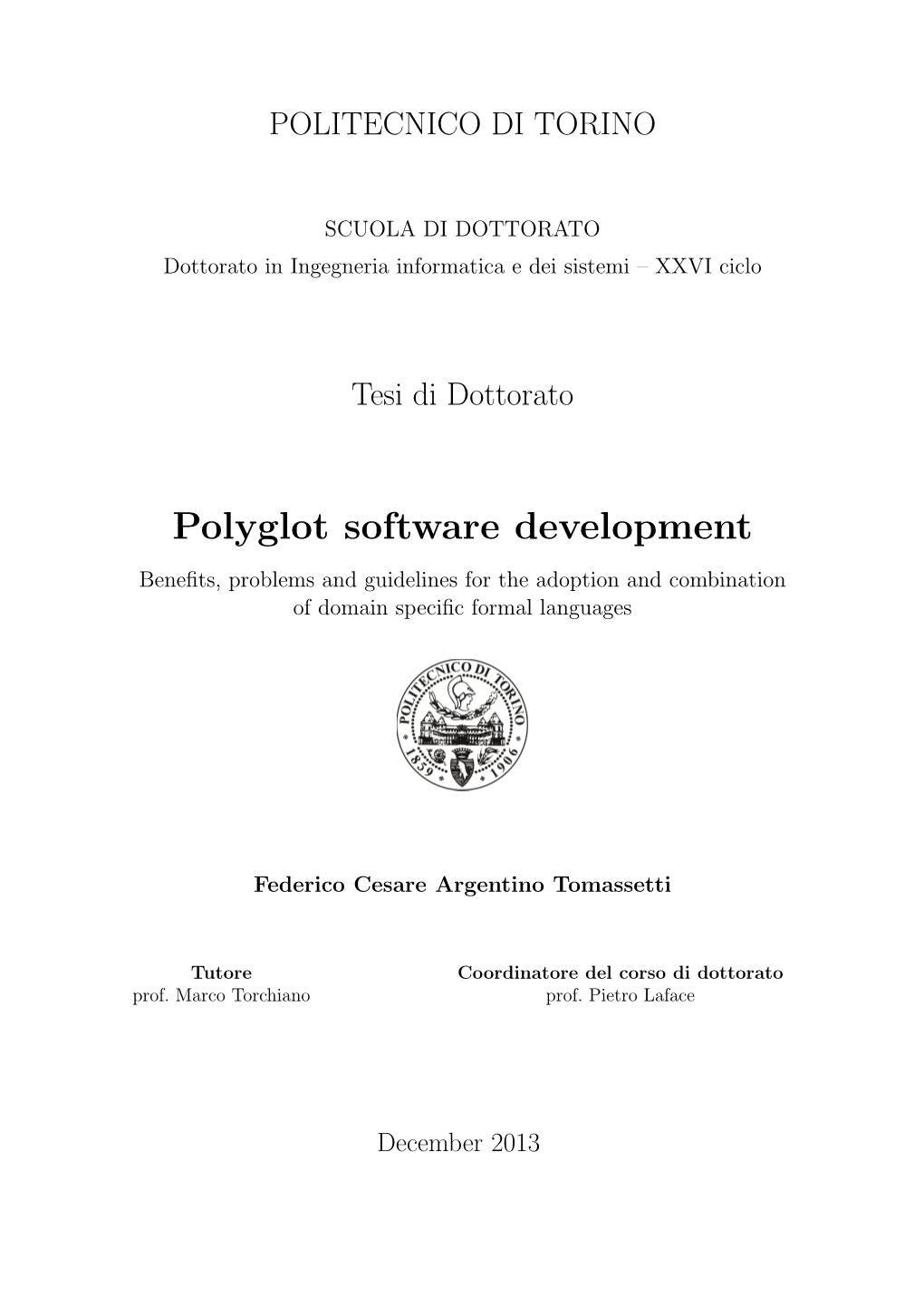 Polyglot Software Development