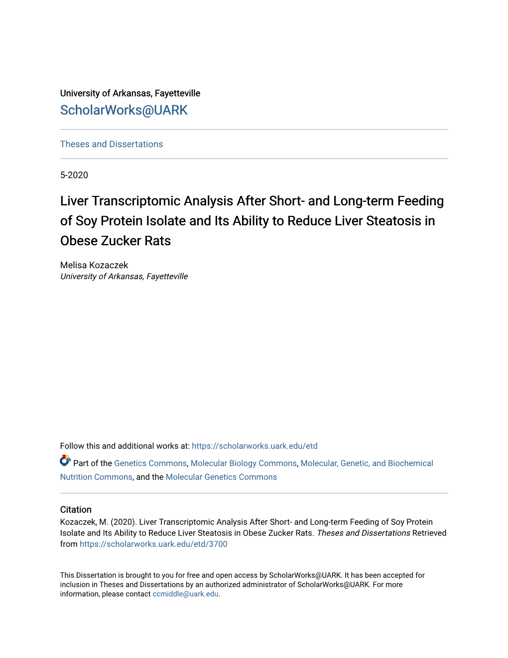 Liver Transcriptomic Analysis After Short- and Long-Term Feeding of Soy Protein Isolate and Its Ability to Reduce Liver Steatosis in Obese Zucker Rats