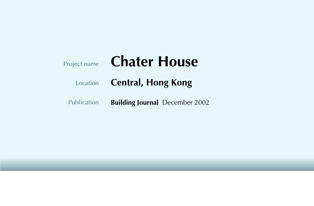 C Story (Chater House) 12-2002