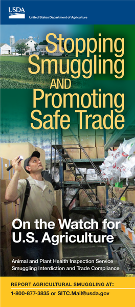 Stopping Smuggling Promoting Safe Trade