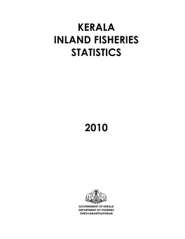 Kerala Inland Fisheries Statistics 2010 Dept