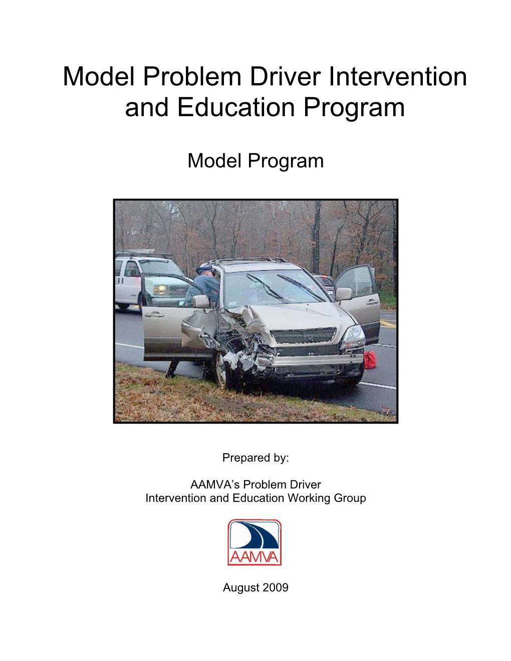 Model Problem Driver Intervention and Education Program