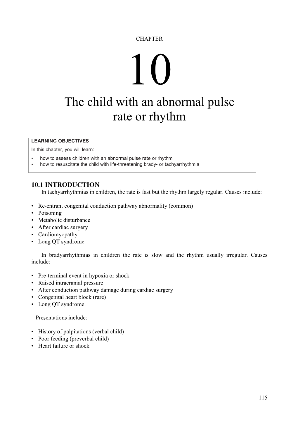 The Child with an Abnormal Pulse Rate Or Rhythm