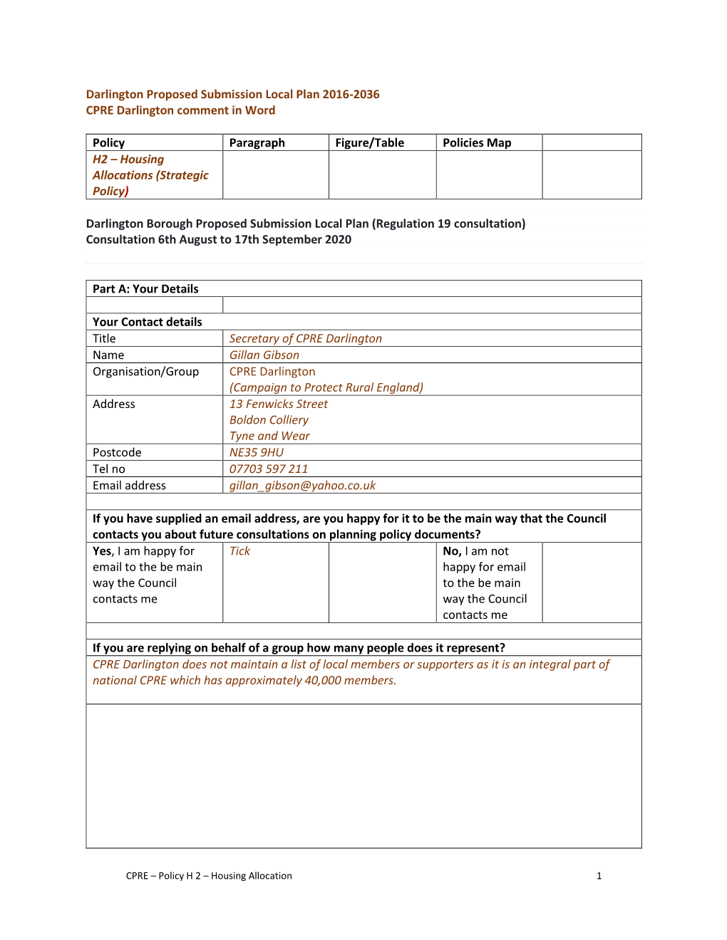 CPRE Darlington Comment in Word