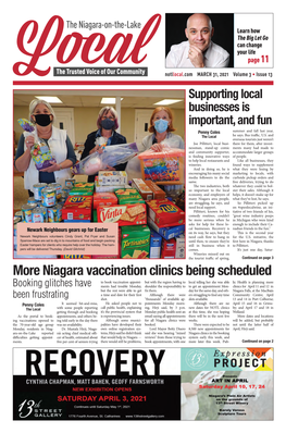 Niagara Vaccination Clinics Being Scheduled