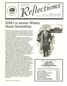SOHO to Assume Whaley House Stewardship