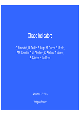 Chaos Indicators