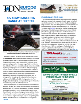 US ARMY RANGER in RANGE at CHESTER (Uncle Mo), It Has Already Brought Good Fortune