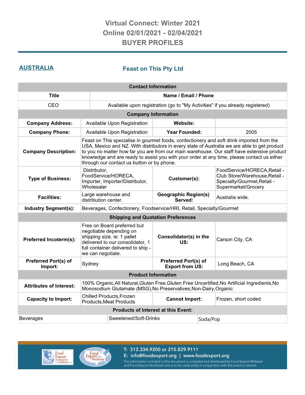 02/04/2021 Buyer Profiles