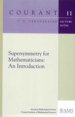 Supersymmetry for Mathematicians: an Introduction