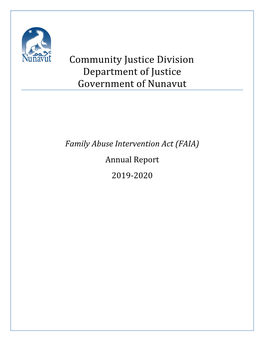 Family Abuse Intervention Act (FAIA) Annual Report 2019-2020