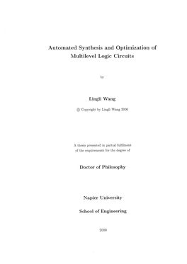 Automated Synthesis and Optimization of Multilevel Logic Circuits