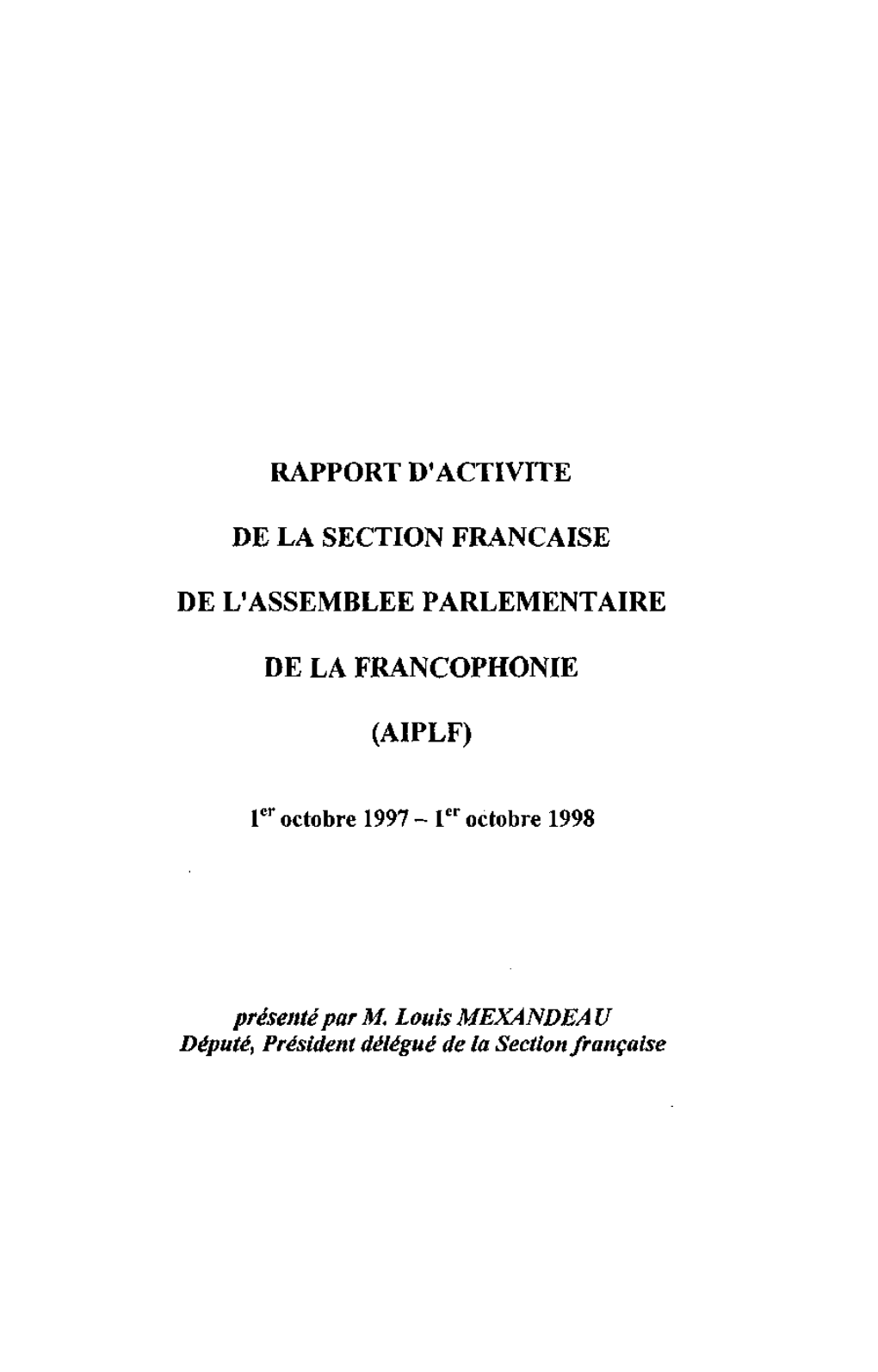 (AIPLF) 1Er Octobre 1997