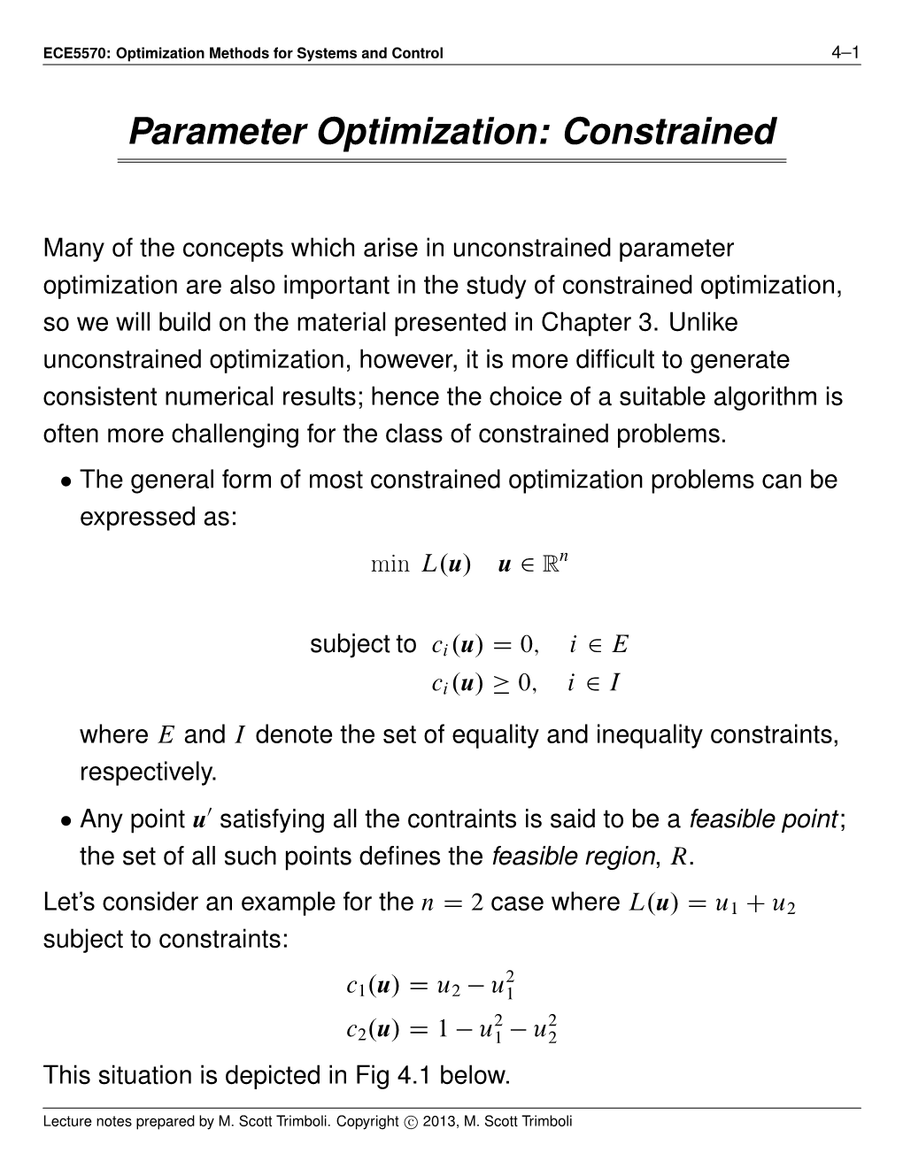 Parameter Optimization: Constrained
