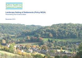 Landscape Setting of Settlements (Policy NE2A) Placemaking Plan Evidence Base