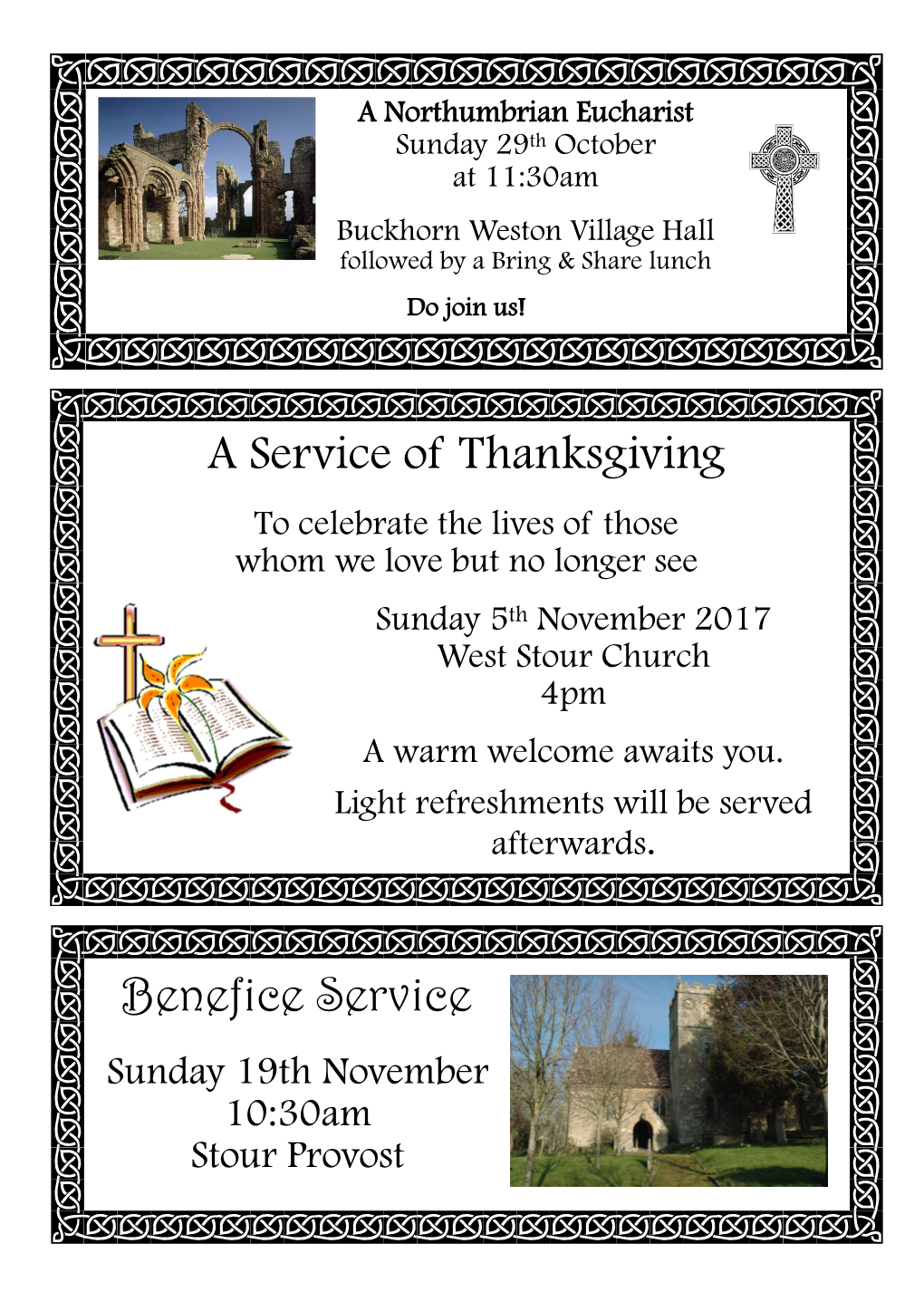 Benefice Service a Service of Thanksgiving