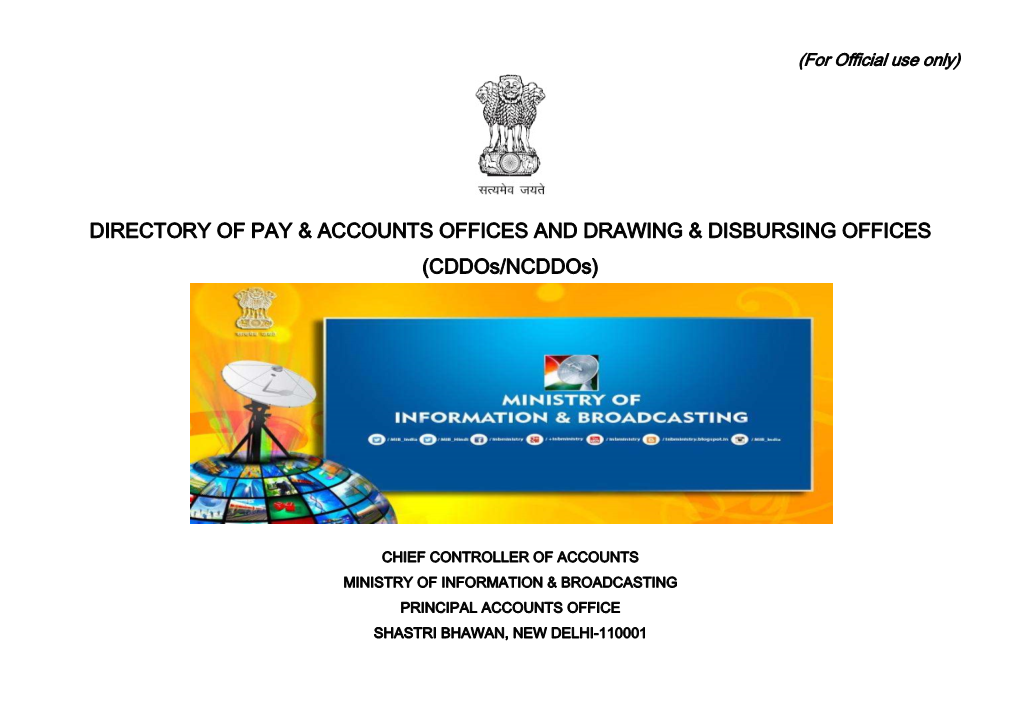 Directory of Pay & Accounts Off Ay & Accounts Offices