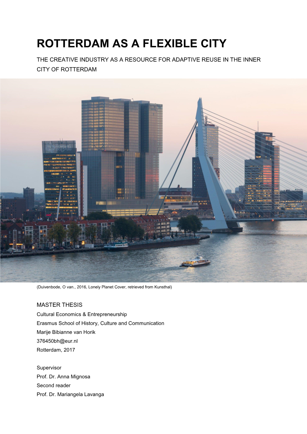 Rotterdam As a Flexible City