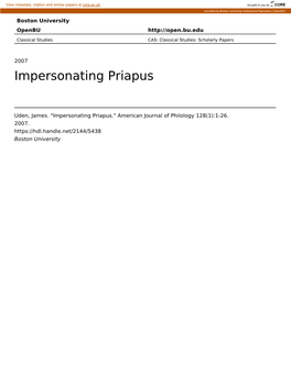Impersonating Priapus