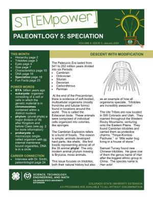 Paleontlogy 5: Speciation