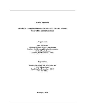 Charlotte Survey Phase I, 2014