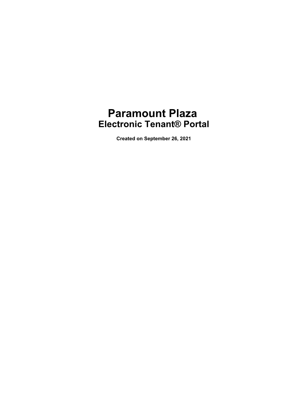 Paramount Plaza Electronic Tenant Handbooks V1.Pdf